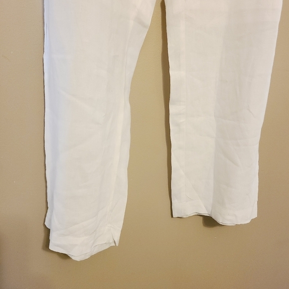 Madison | Women's White Relaxed Linen Drawstring Pants (Size XXL) - Picture 13 of 15